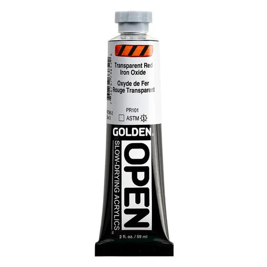 Acrylic open - 2 oz transparent red iron oxide s3