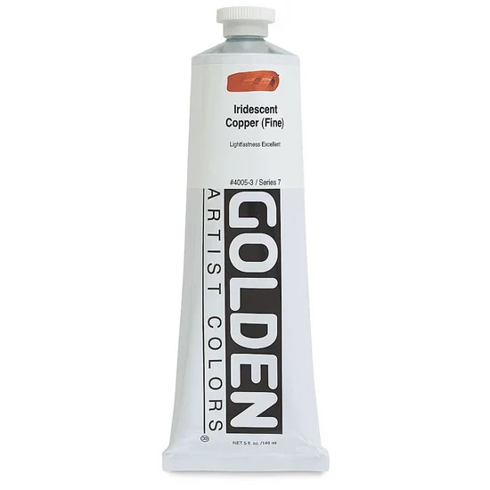 Acrylic heavy body - 5 oz iridescent copper fine s7