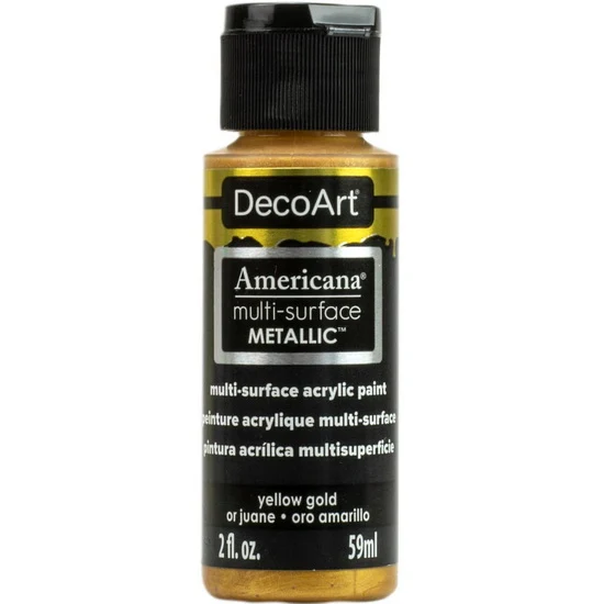 Americana Acrylic Satin Metallic Yellow- 60ml