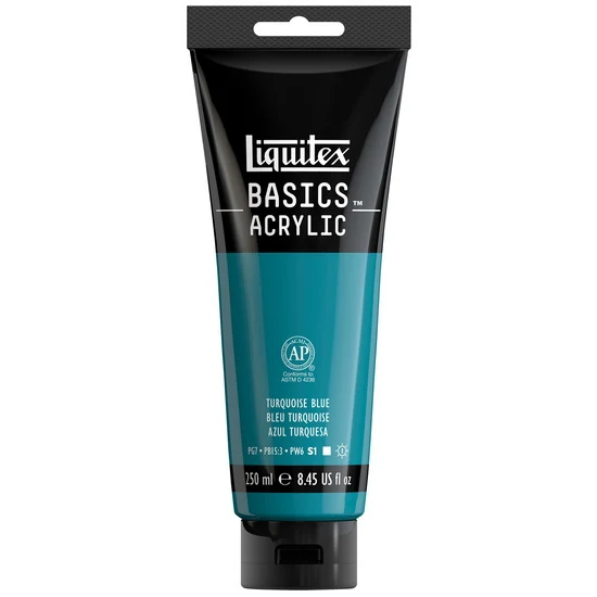 Basics acrylic - 8oz - turquoise blue