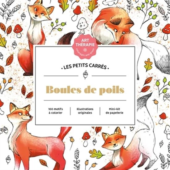 Art-thérapie. P'tits carrés - Boules de poils - French Ed.
