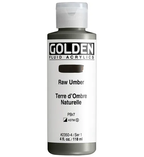 Acrylic fluid - 4 oz raw umber s1