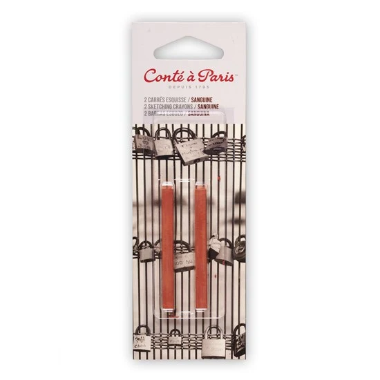 Set of 2 Sketching Crayons Sanguine