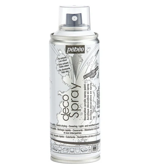 Acrylic spray - décospray - 200ml - gloss white