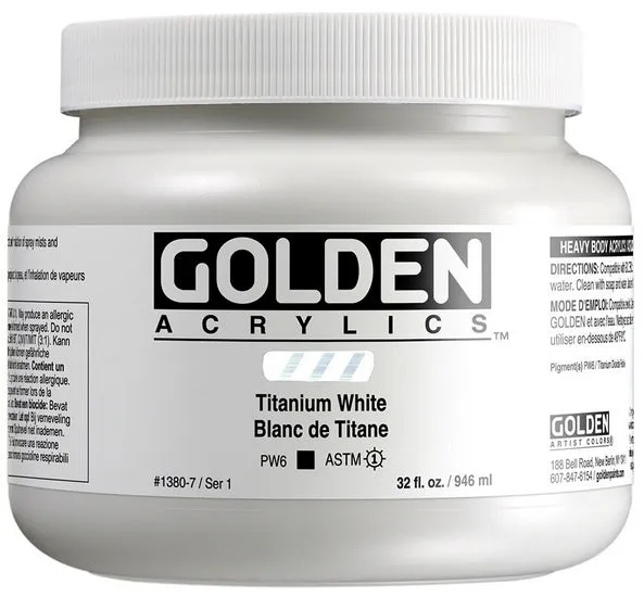 Acrylic heavy body - 32 oz titanium white s1