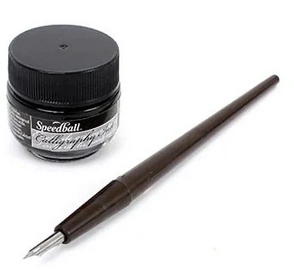 Dip pen set 102 & black ink 0.4oz