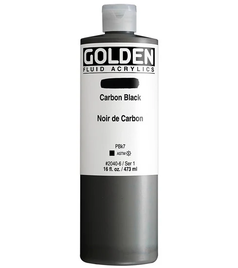 Acrylic fluid - 16 oz carbon black s1