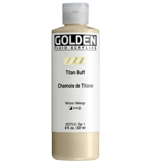 Acrylic fluid - 8 oz titanium buff s1