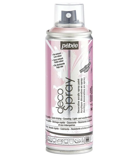 Acrylic spray - décospray - 200ml - pearly pink