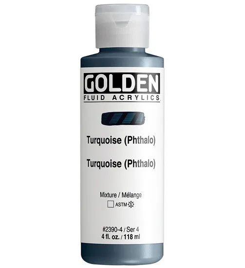Acrylic fluid - 4 oz phthalo turquoise s4