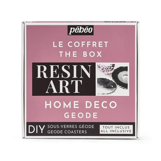 The resine art box - geode coasters