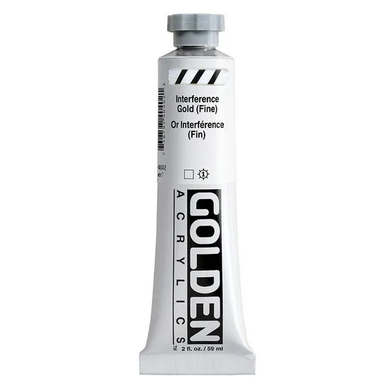 Acrylic heavy body - 2 oz interference gold fine s7