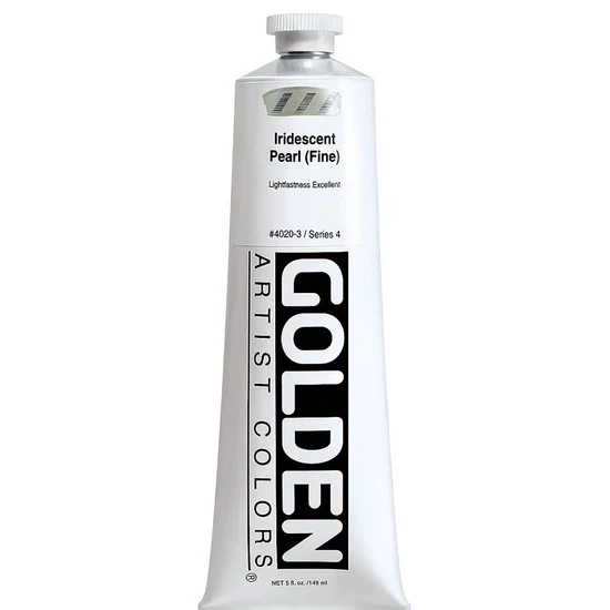 Acrylic heavy body - 5 oz iridescent pearl fine s4