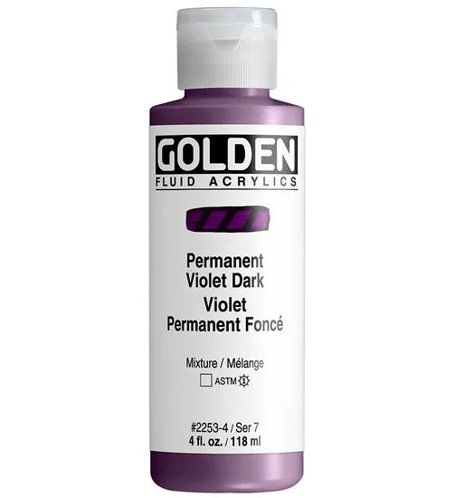 Acrylic fluid - 4 oz dark permanent violet s7