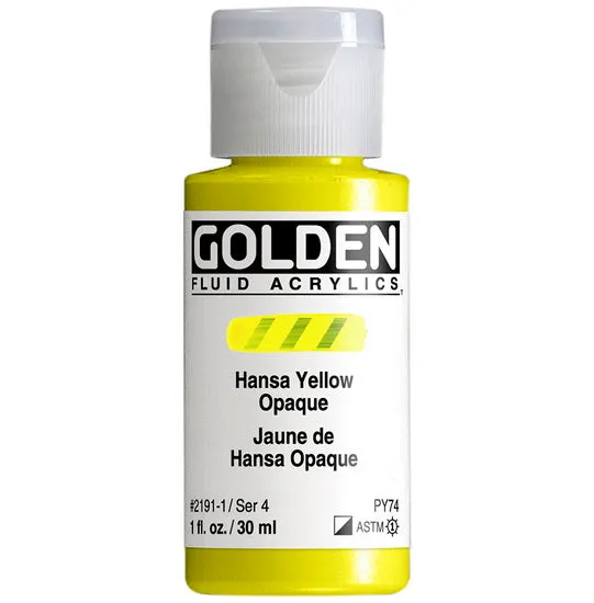 Acrylic fluid - 1 oz hansa opaque yellow s4