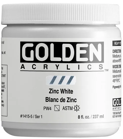 Acrylic high flow - 8 oz zinc white s1