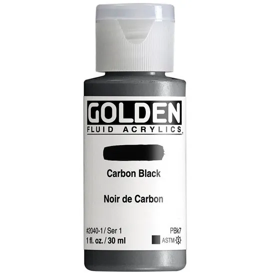 Acrylic fluid - 1 oz carbon black s1