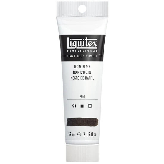 Acrylic hb - 2oz - ivory black - s1