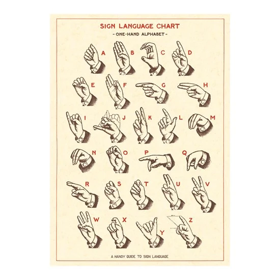 Sign Language Poster - 20x28in