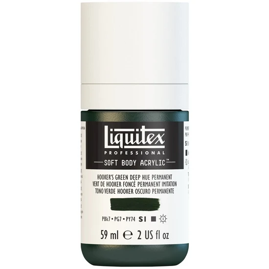 Soft body acrylic - 2oz - hooker's green deep hue perm. - s1
