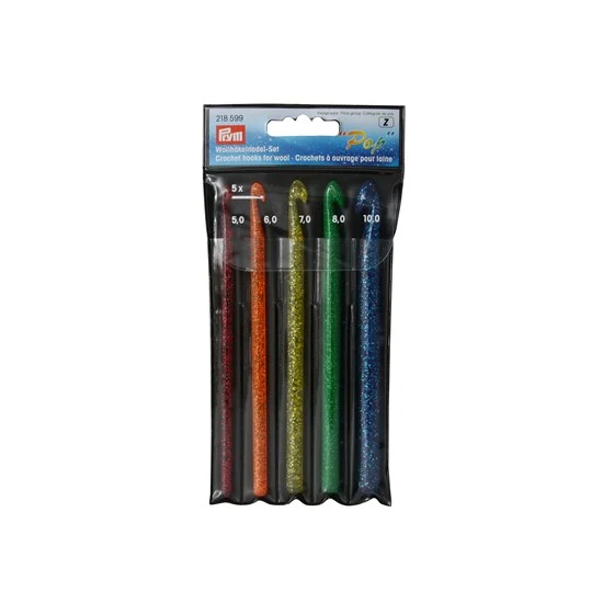 Crochet hook set – 5-6-7-8-10mm – pop colors