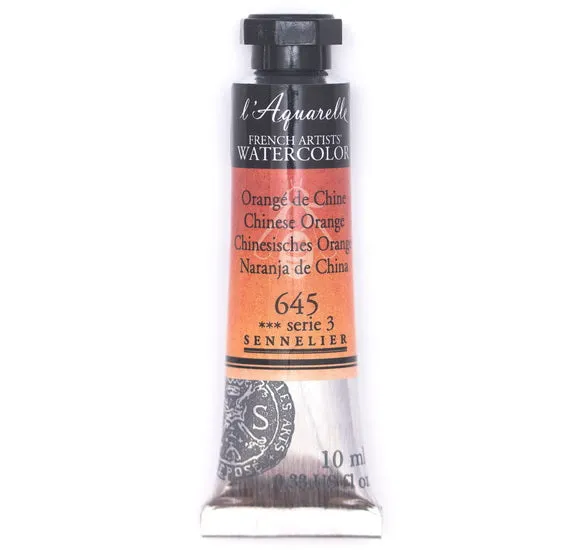 Watercolor tube - 10ml - chinese orange - s3