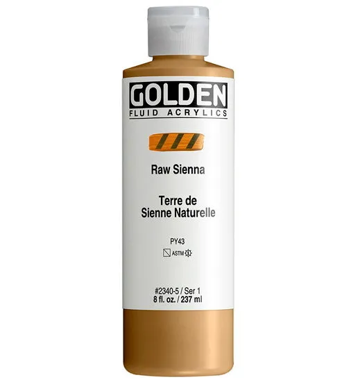 Acrylic fluid - 8 oz raw sienna s1