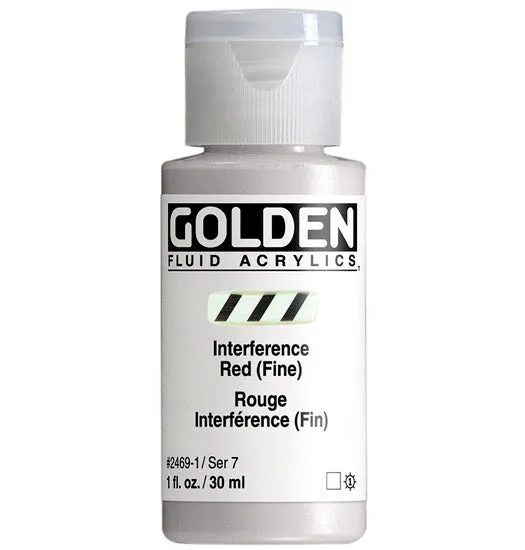 Acrylic fluid - 1 oz fine interference red s7
