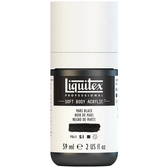 Soft body acrylic - 2oz - mars black - s1