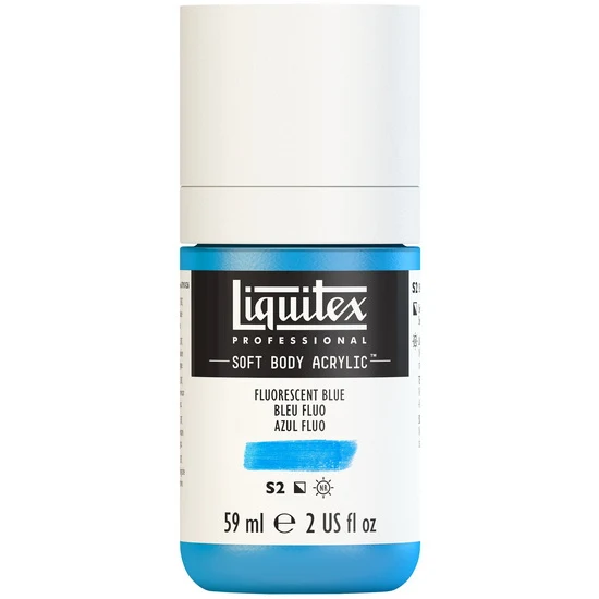 Soft body acrylic - 2oz - fluorescent blue - s2