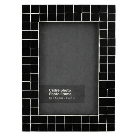 Silver mosaic photo frame