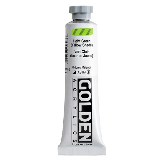 Acrylic heavy body - 2 oz light green yellow shade s3