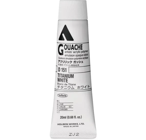 Acryla Gouache Titanium White Series A - 20ml