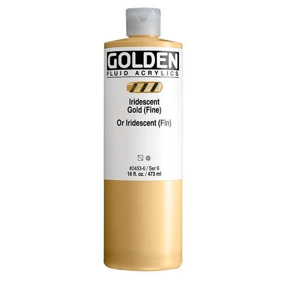 Acrylic fluid - 16 oz iridescent gold s6