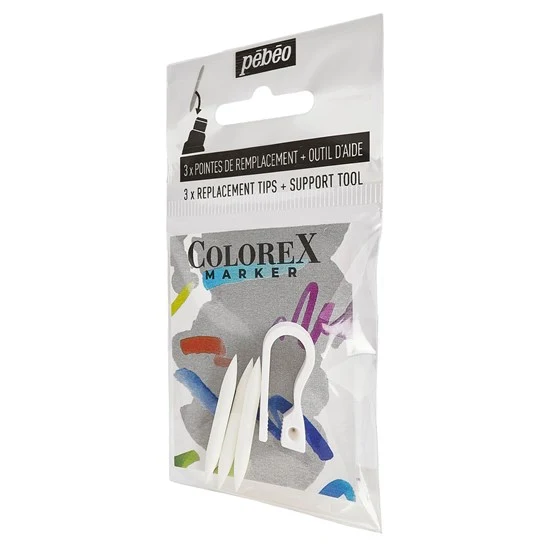 Pk 3 replacement tips for watercolor marker - colorex