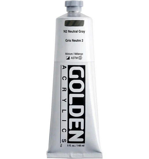 Acrylic heavy body - 5 oz neutral gray #2 s1