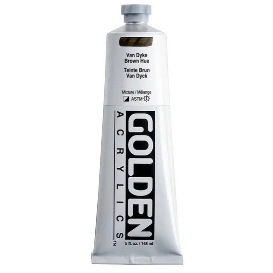Acrylic heavy body - 5 oz van dyke brown hue s3