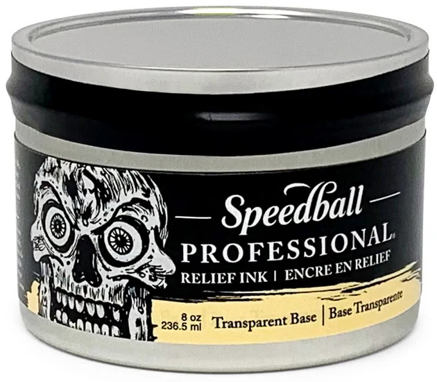 Linocut relief ink - transparent base - 8oz