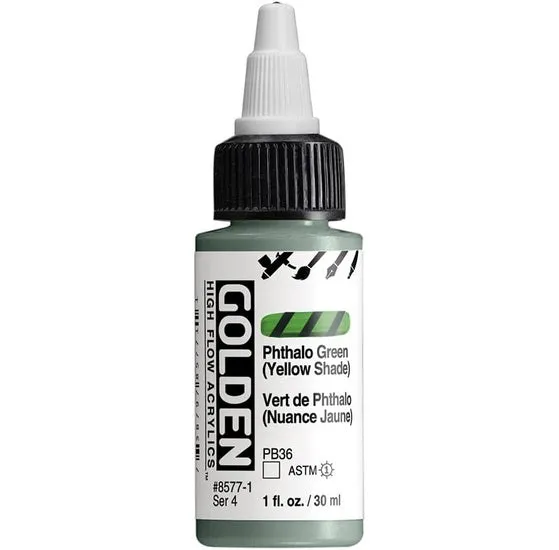 Acrylic high flow - 1 oz phthalo green yellow shade s4