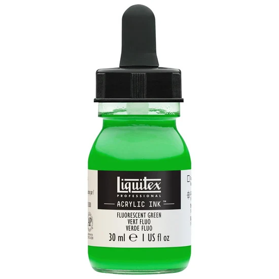 Acrylic Ink Fluorescent Green- 30ml