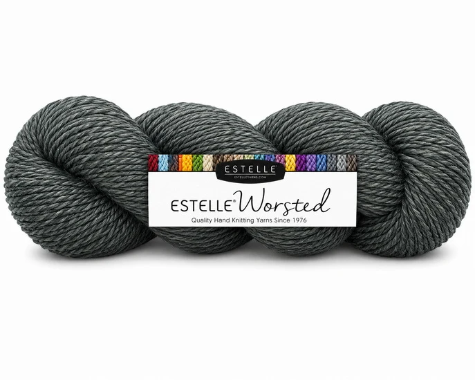 Yarn worsted 40% wool #4 100g nickel heather