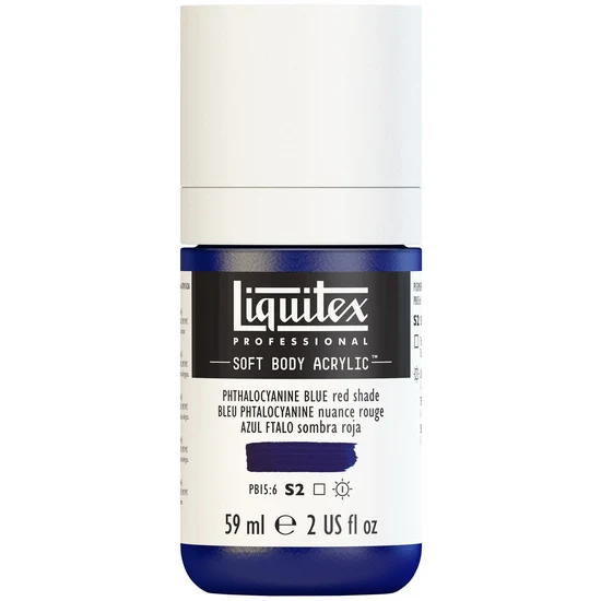 Soft body acrylic - 2oz - phthalocyanine blue red shade - s2