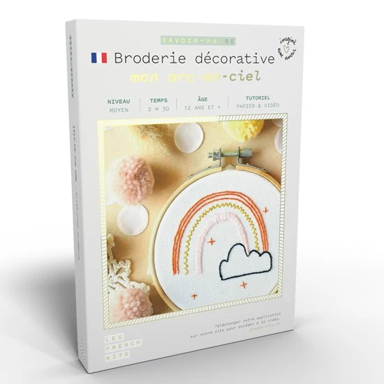 Decorative Embroidery Kit - "mon arc-en-ciel"