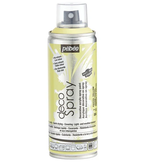 Acrylic spray - décospray - 200ml - pastel yellow