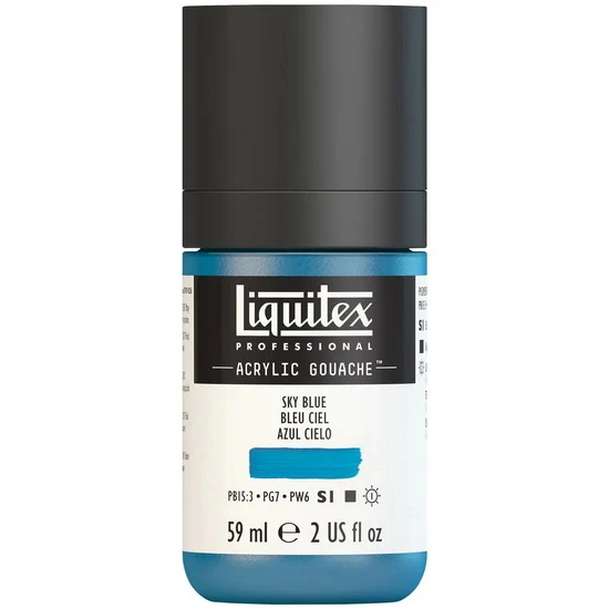 Acrylic gouache - 2oz - sky blue - s1