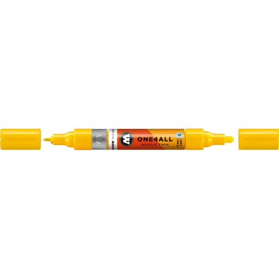 Acrylic marker One4All Twin - 1.5 to 4mm signal yellow