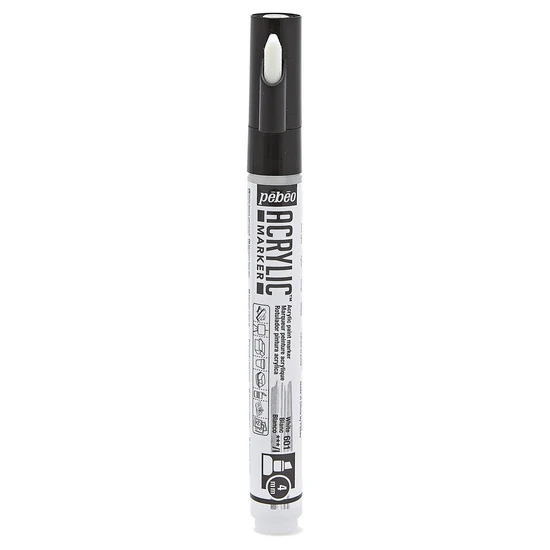Acrylic marker - decomarker - chisel 4mm - white