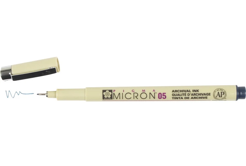 Pigma micron pen 0.45mm blue black