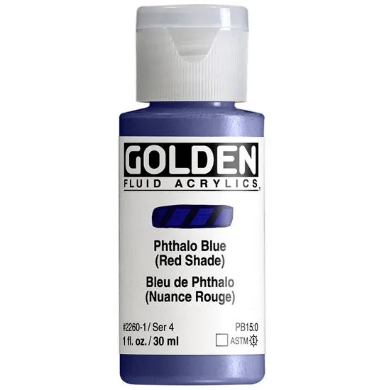 Acrylic fluid - 1 oz phthalo blue red shade s4
