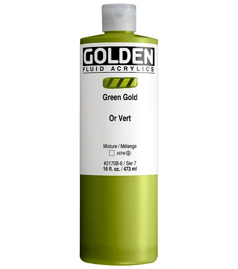 Acrylic fluid - 16 oz green gold s7